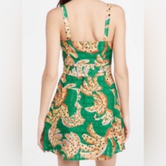 FARM Rio A-Line Dress Green Raining Bananas XL - NO BELT - Picture 7 of 7